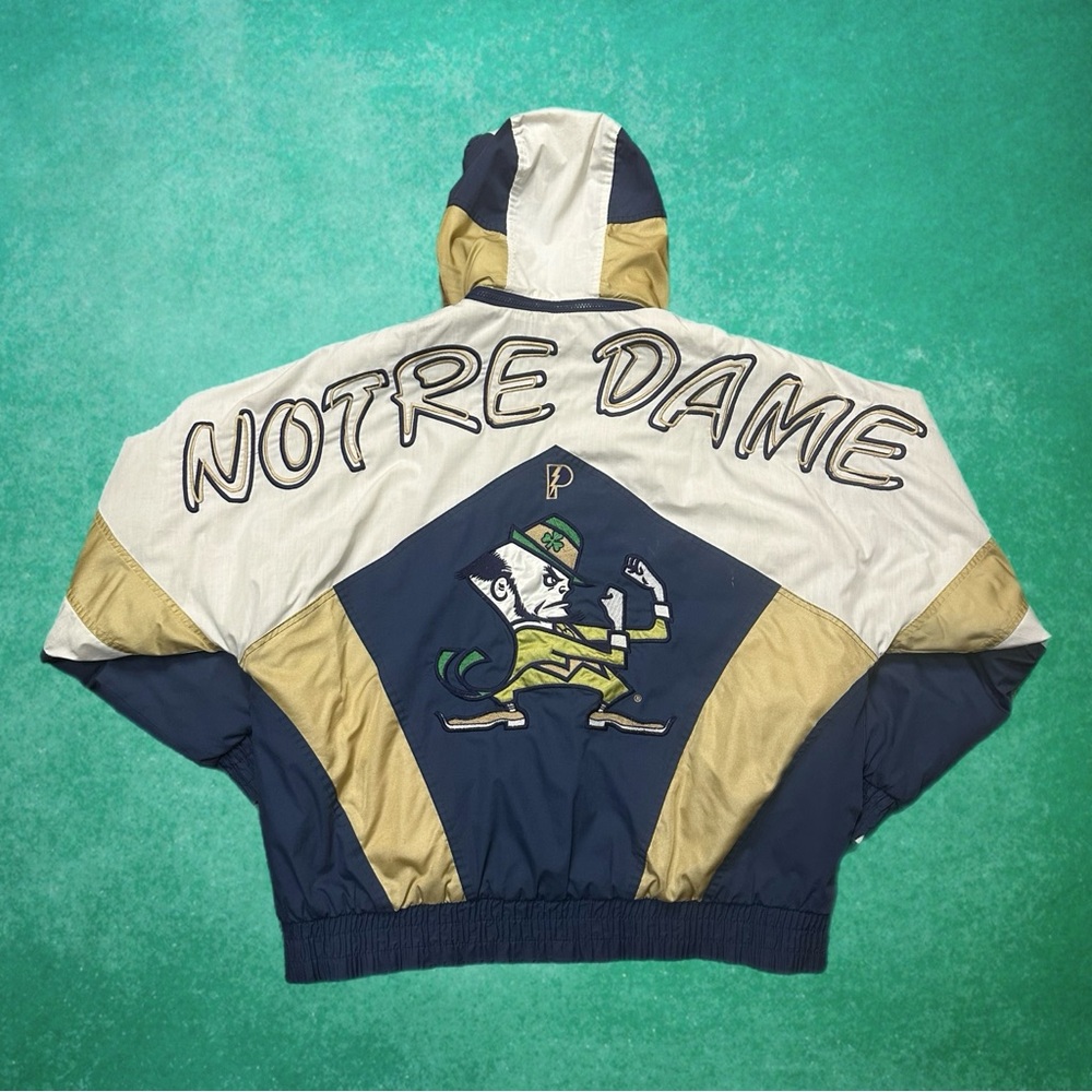 Vintage Notre Dame Fighting Irish Script Puffer Jacket - Picture 2 of 7